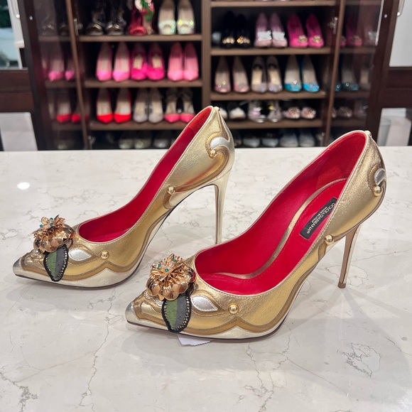 Dolce & Gabbana colorblock pattern D’Orsay pumps 100mm, size 36.5 - Picture 5 of 17